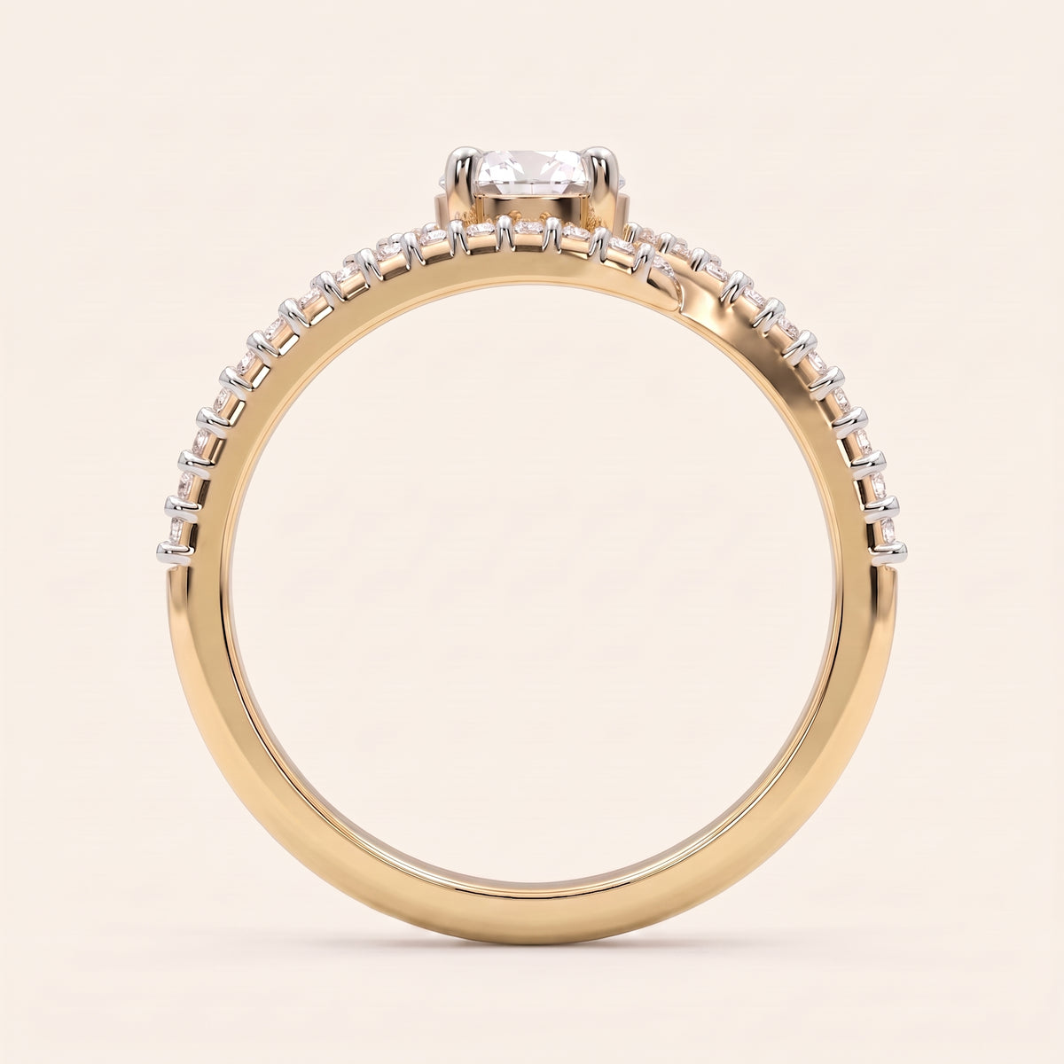 Whisper lab-grown diamond ring, view 5
