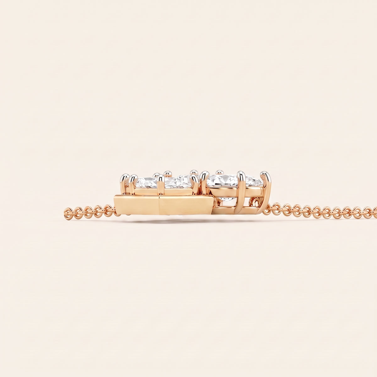 Willow lab-grown diamond necklace, view 7