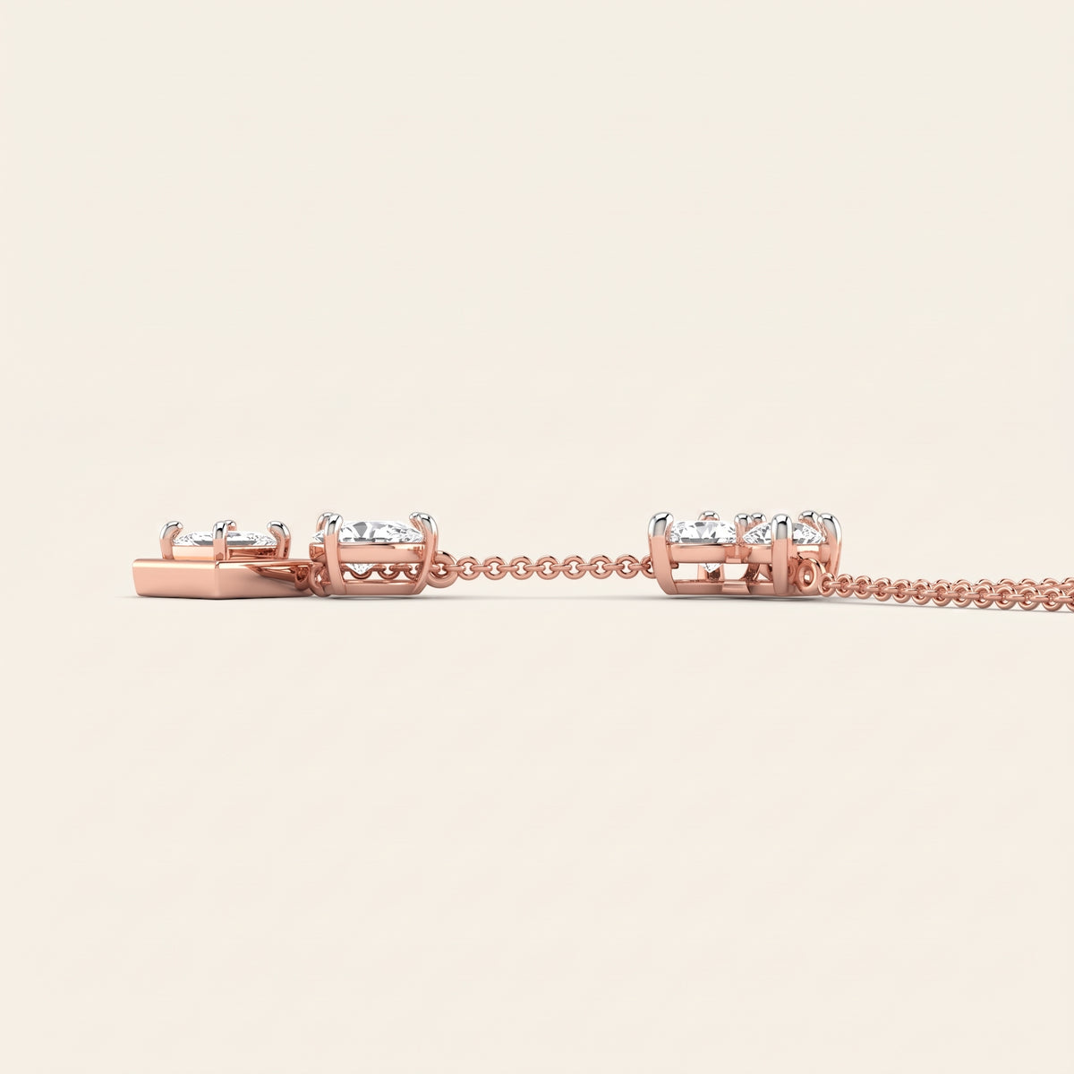 Willow lab-grown diamond necklace, view 2