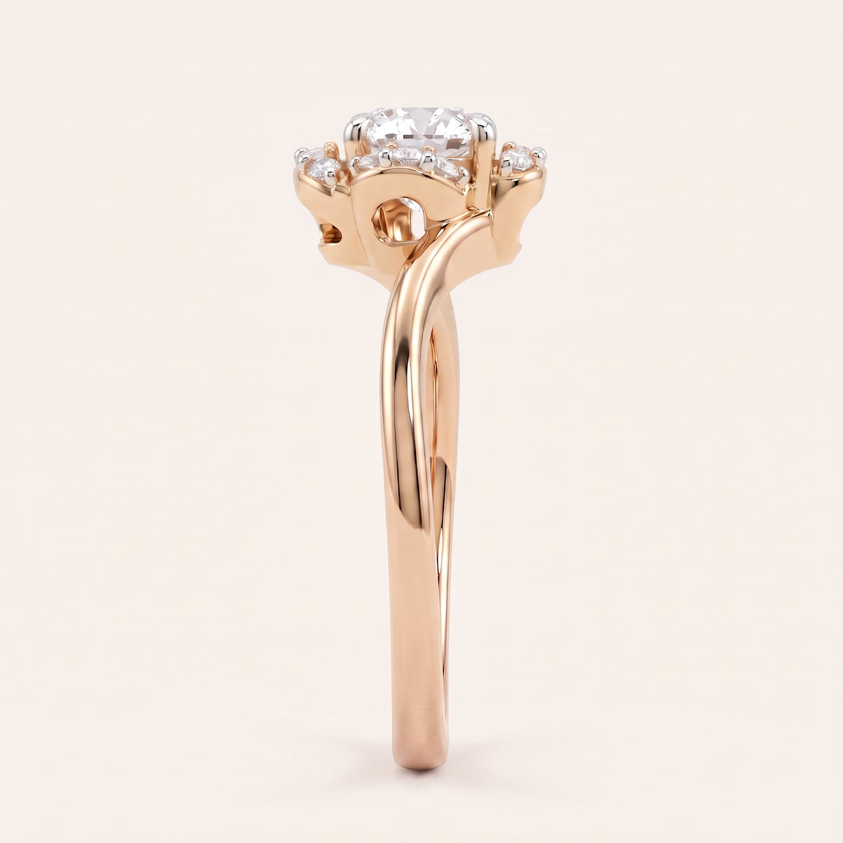 Blossom lab-grown diamond ring, view 8