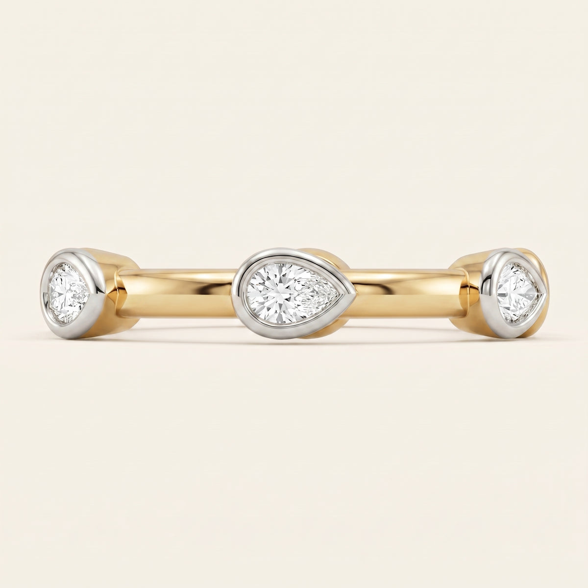 Raindrop lab-grown diamond ring