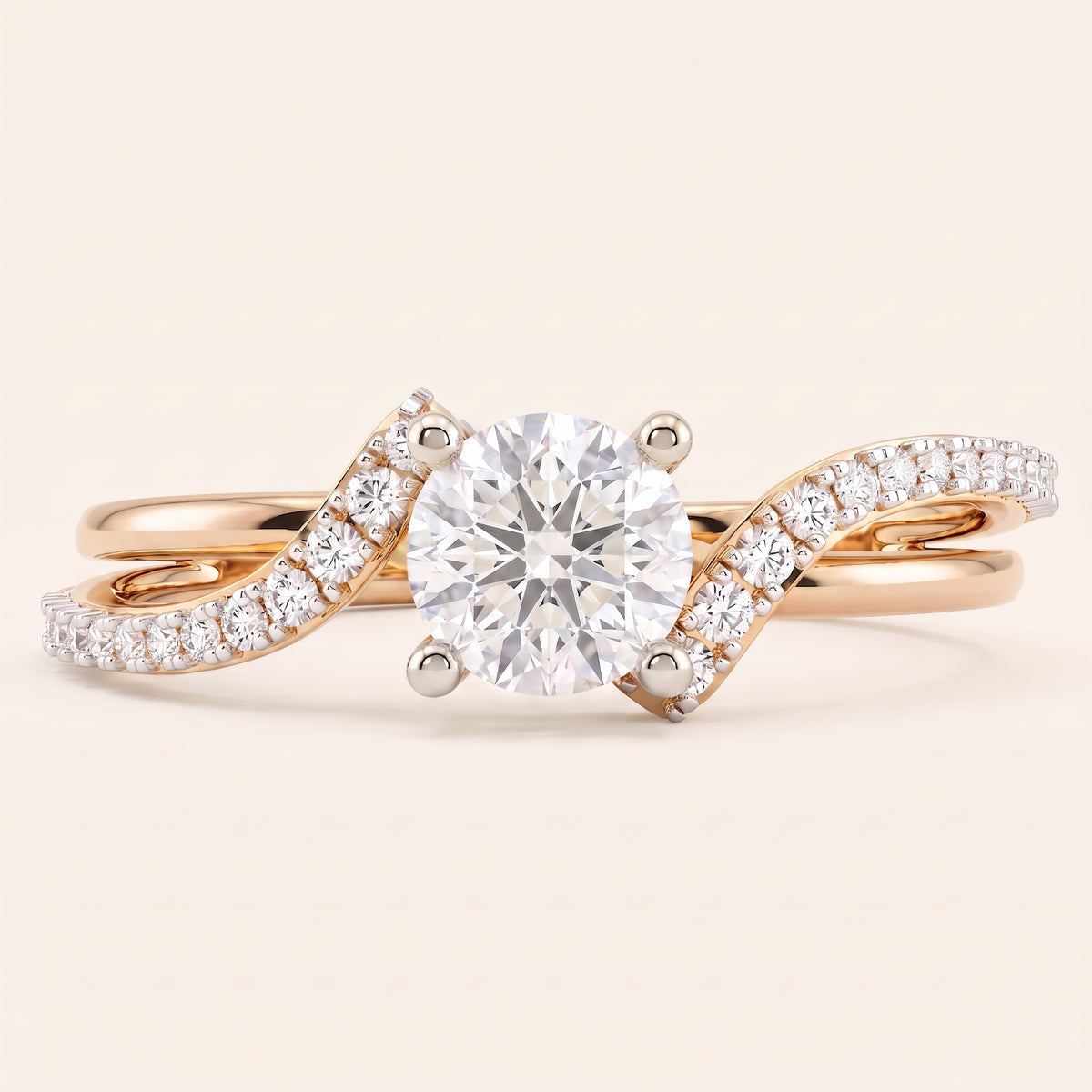 Sovereign lab-grown diamond ring, view 7