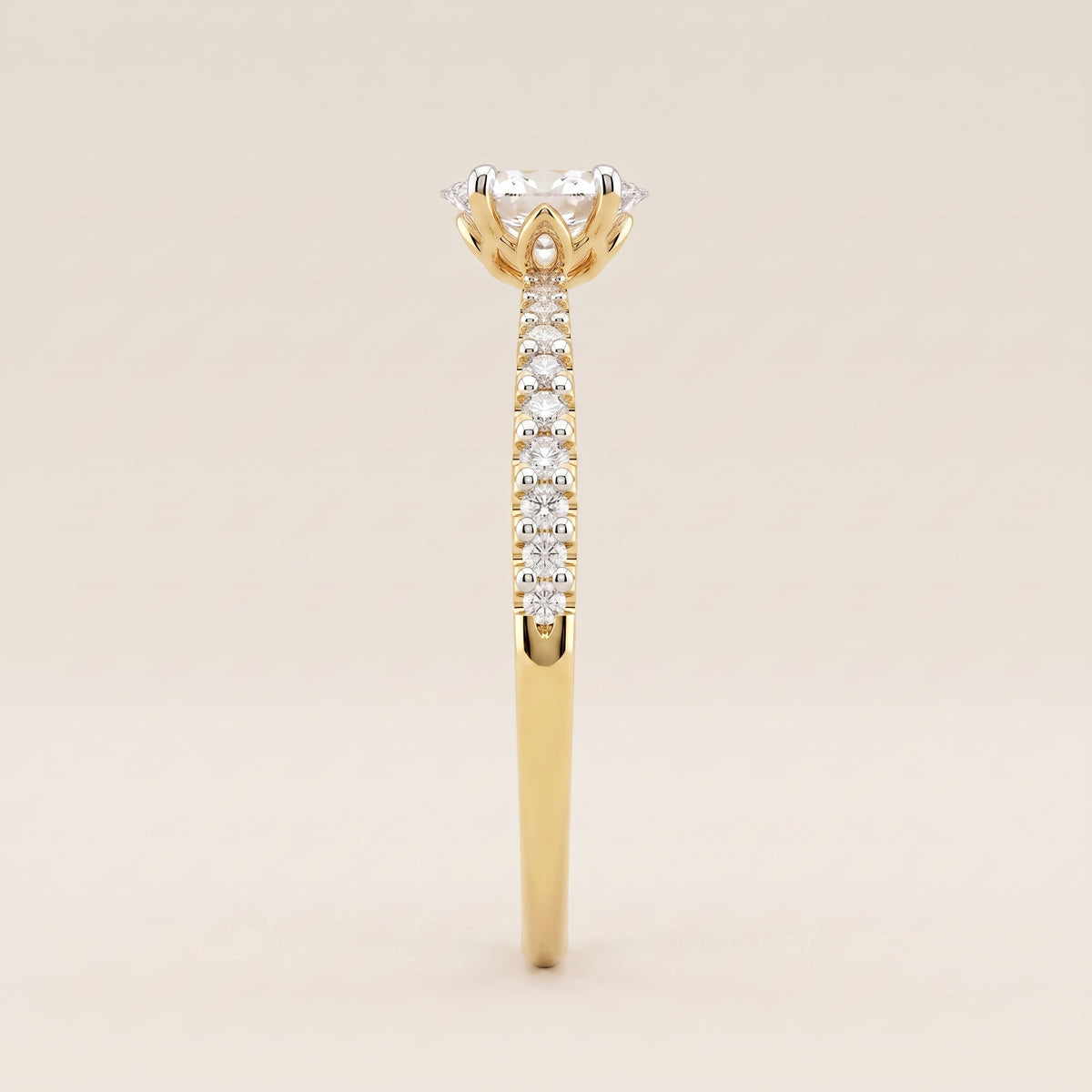 Aria lab-grown diamond ring, view 3