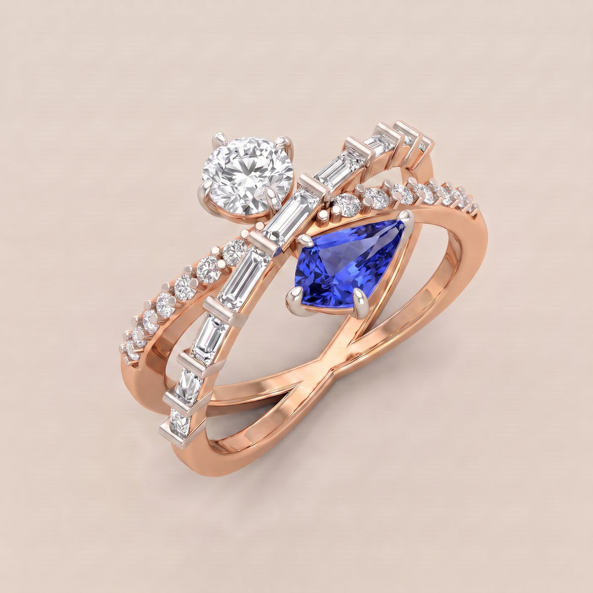 Crossroads lab-grown diamond ring, view 6