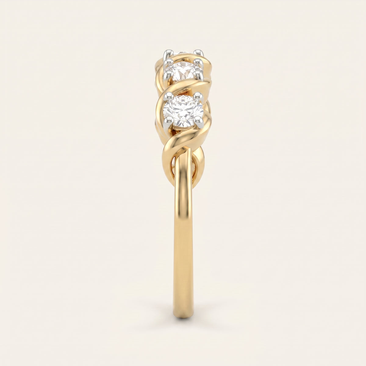 Cascade lab-grown diamond ring, view 3