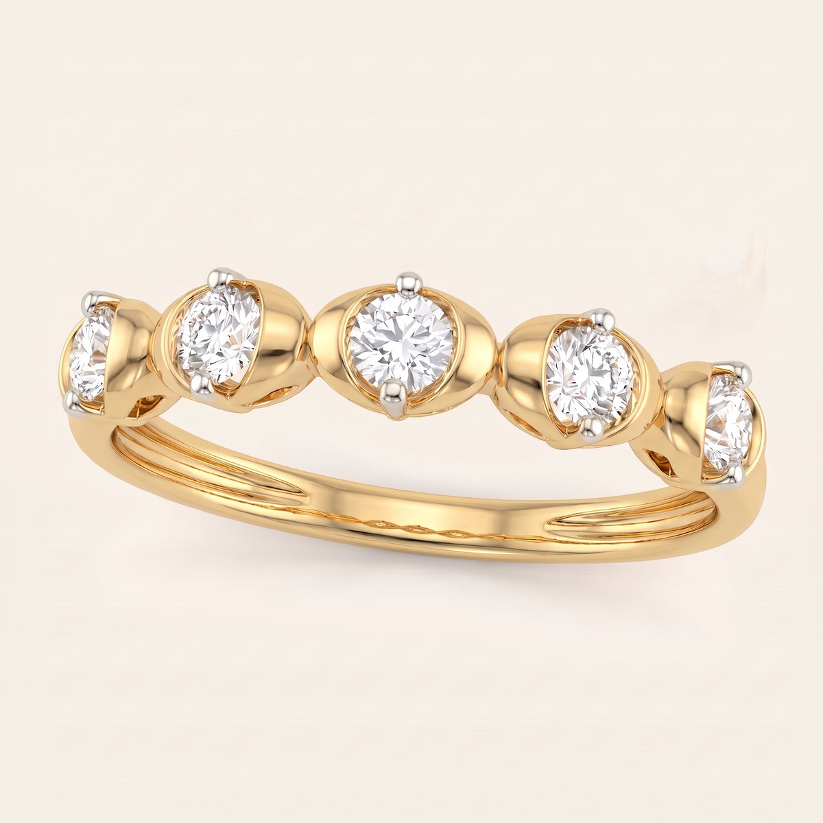 Confetti lab-grown diamond ring, view 4