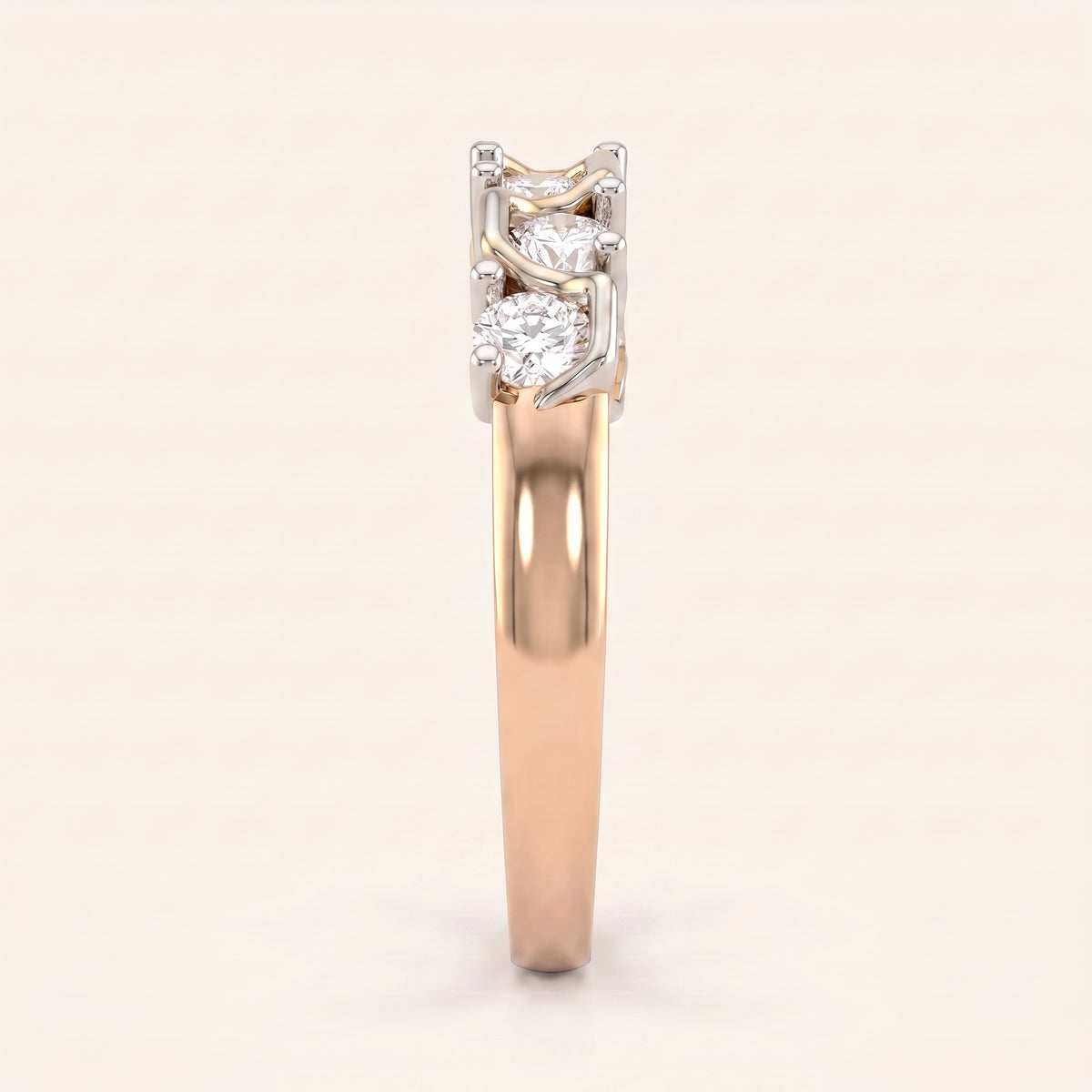 Wavelet lab-grown diamond ring, view 8