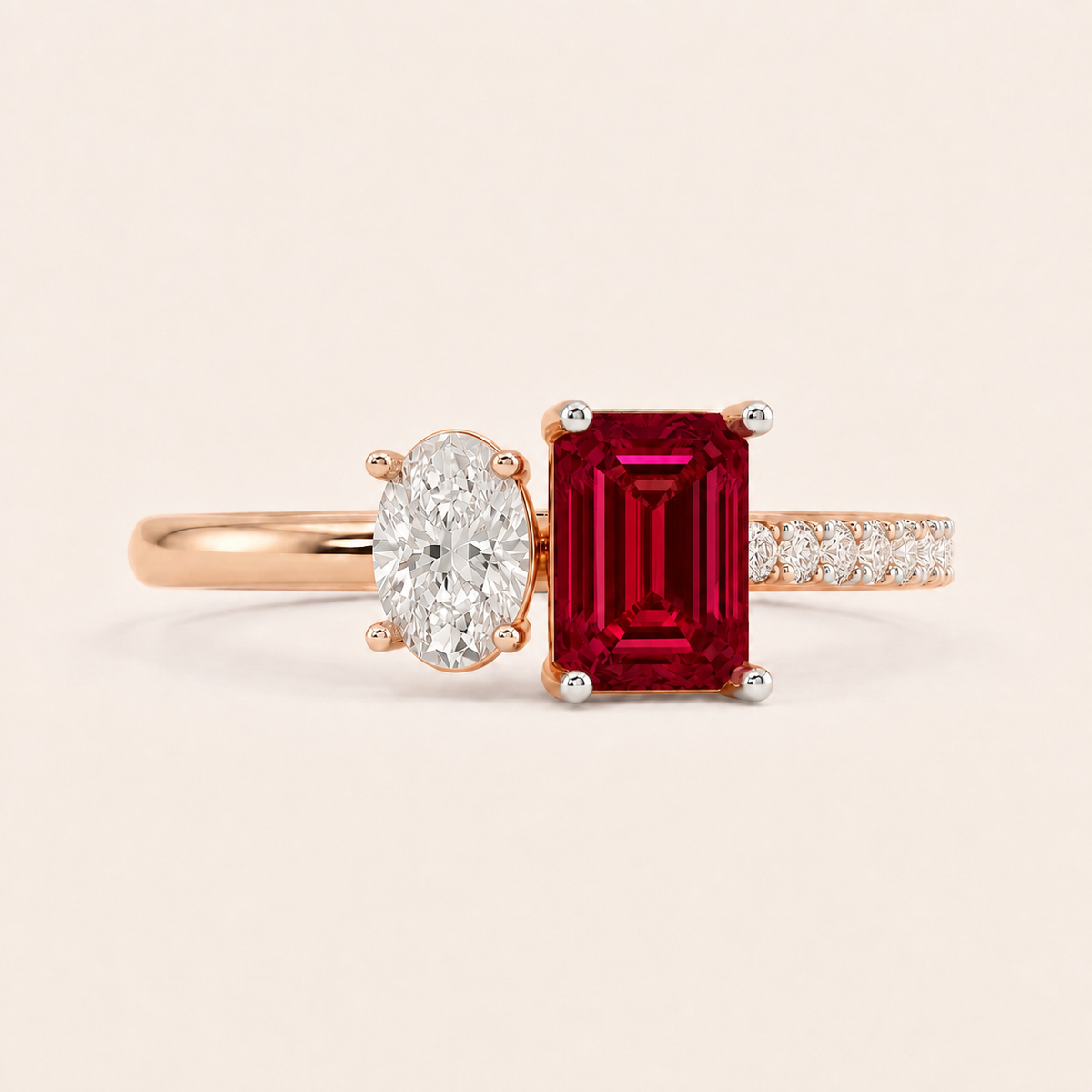 Scarlet lab-grown diamond ring, view 5