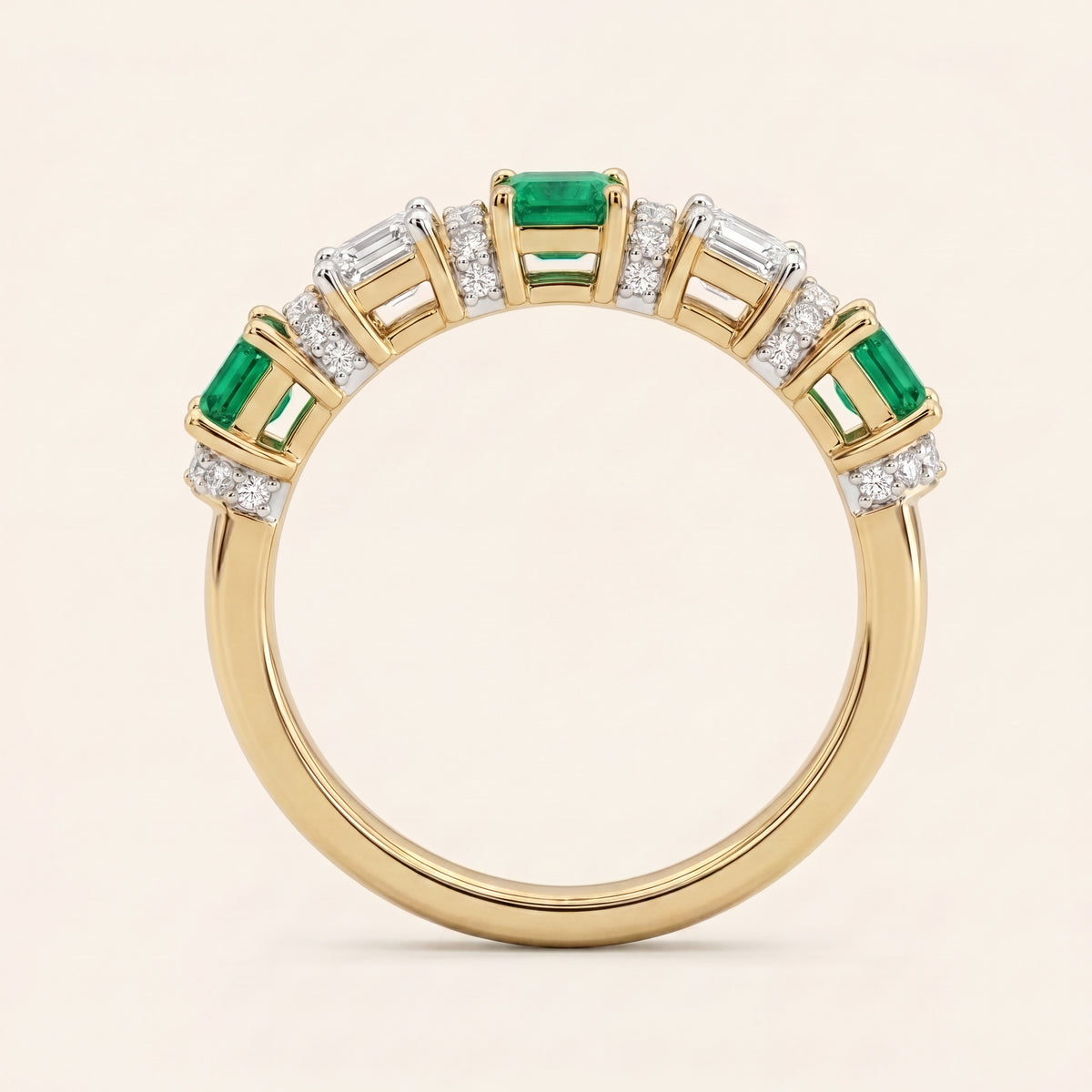 Mosaic lab-grown diamond ring, view 2