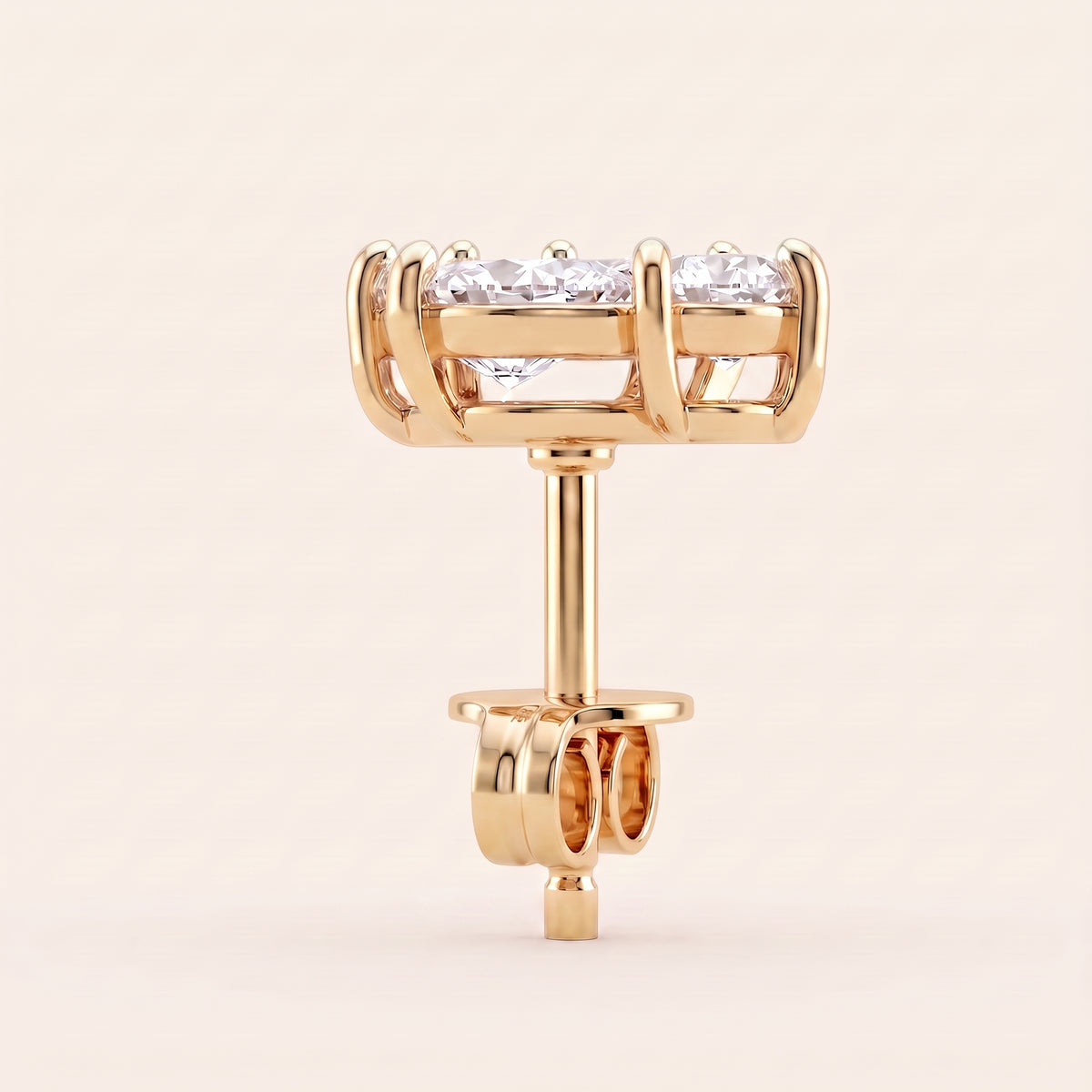 Crescendo lab-grown diamond earrings, view 7