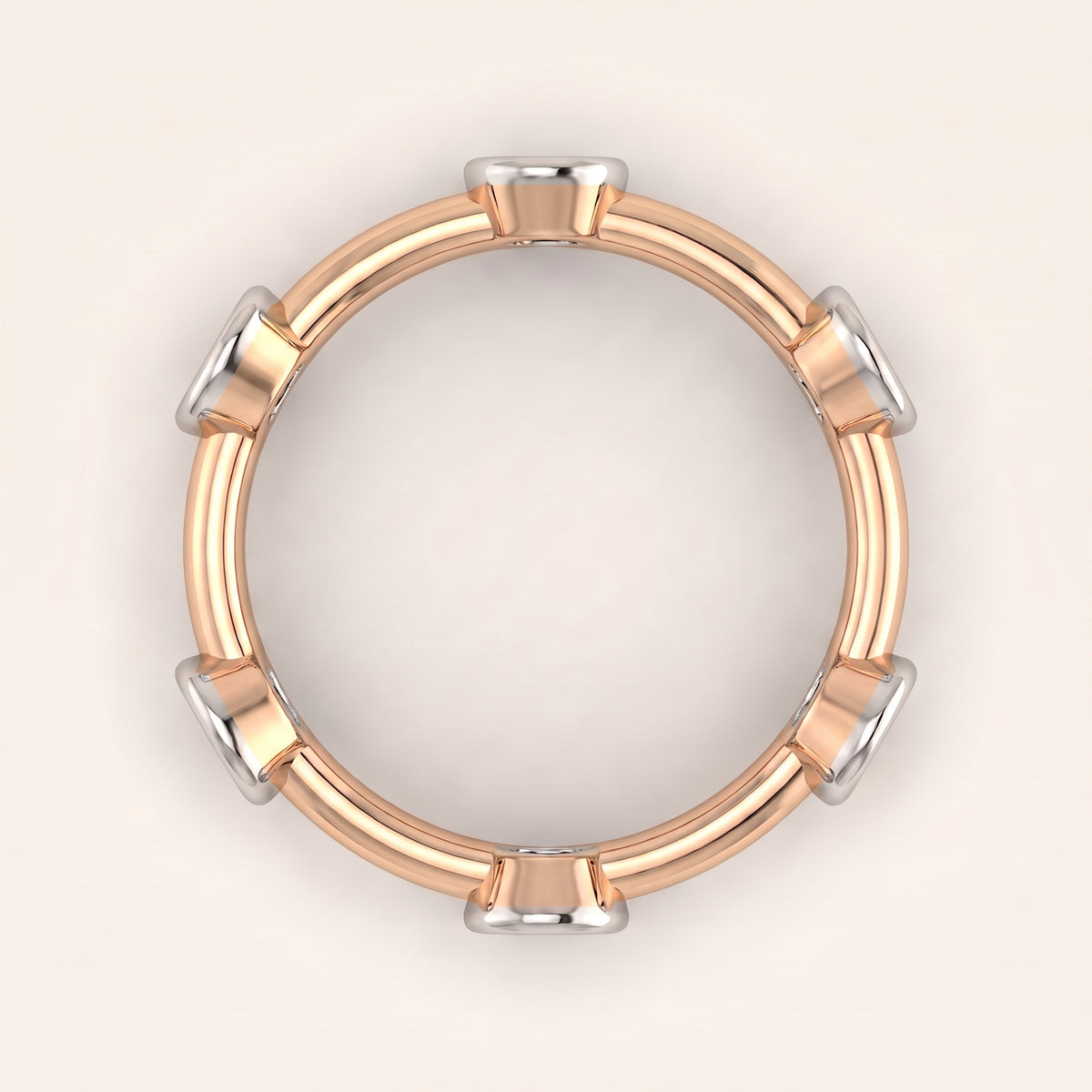 Ellipse lab-grown diamond ring, view 7