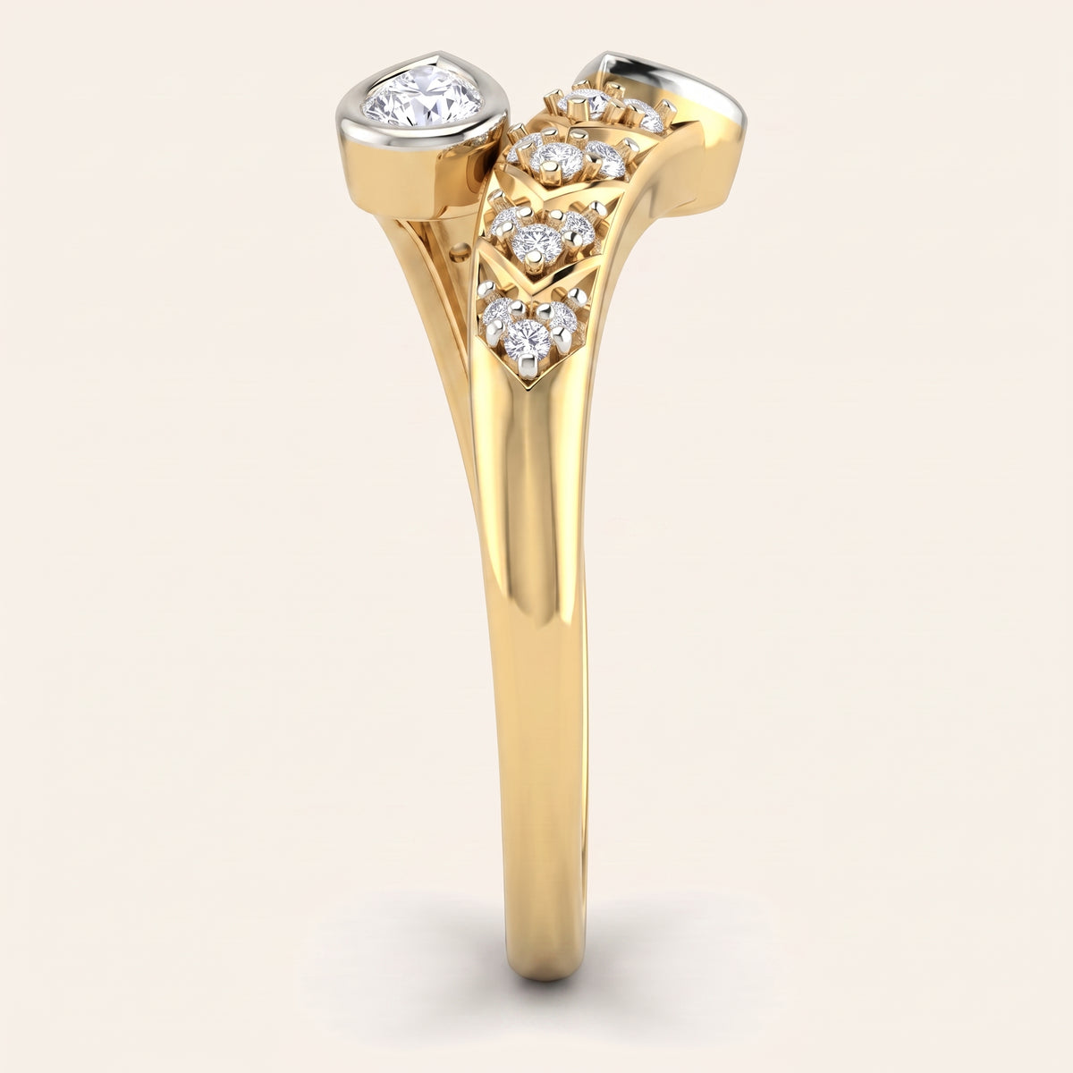 Mirage lab-grown diamond ring, view 2