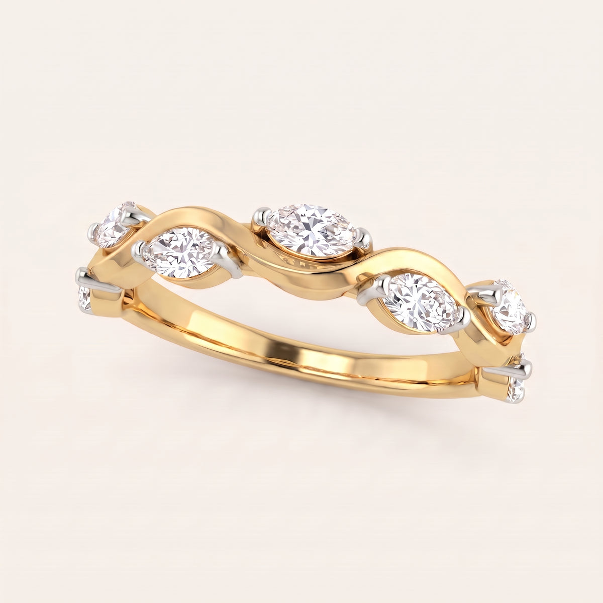Garland lab-grown diamond ring, view 3