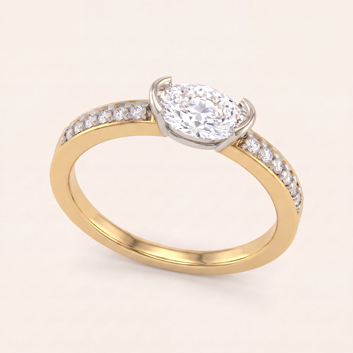 Equinox lab-grown diamond ring, view 2