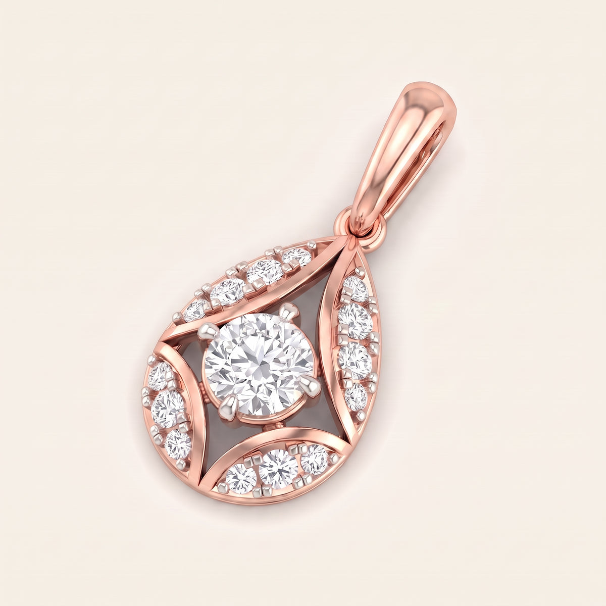 Polaris lab-grown diamond pendant, view 4