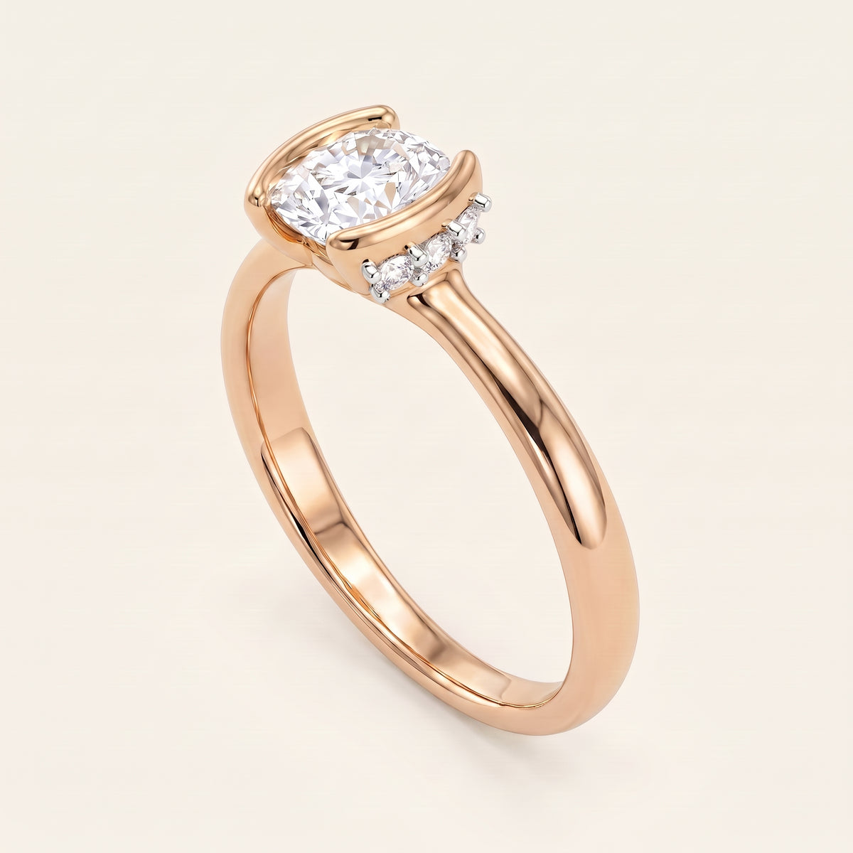 Hush lab-grown diamond ring, view 6
