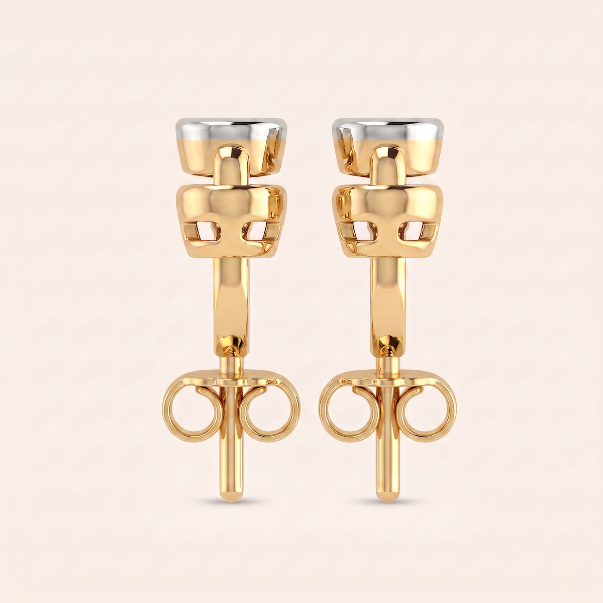 Duality lab-grown diamond earrings, view 4