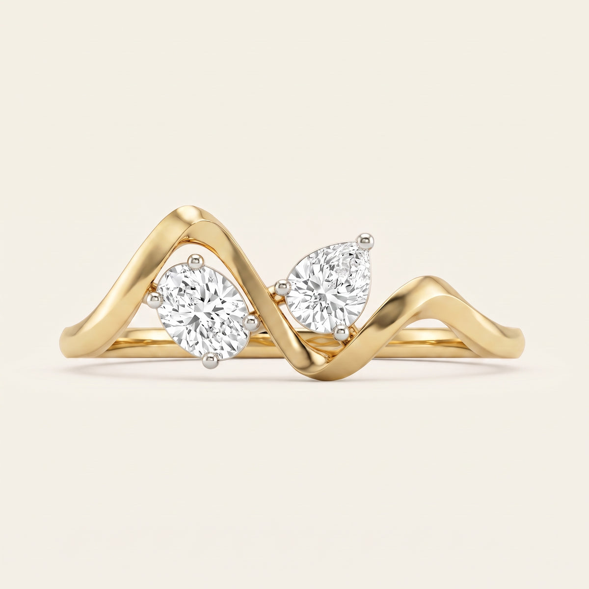 Tango lab-grown diamond ring, view 3