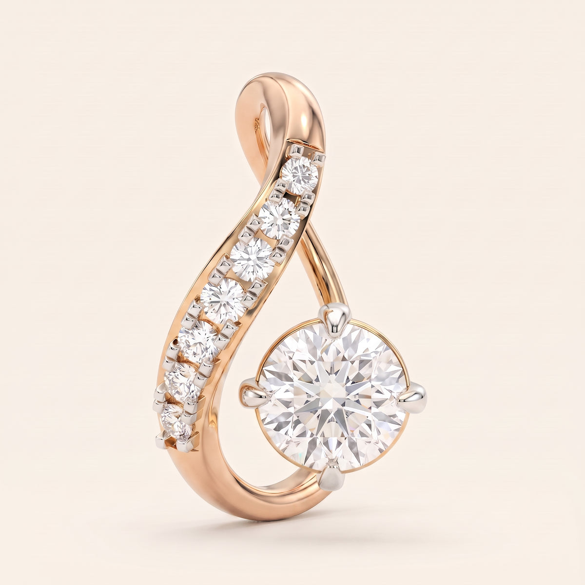 Perpetua lab-grown diamond pendant, view 5