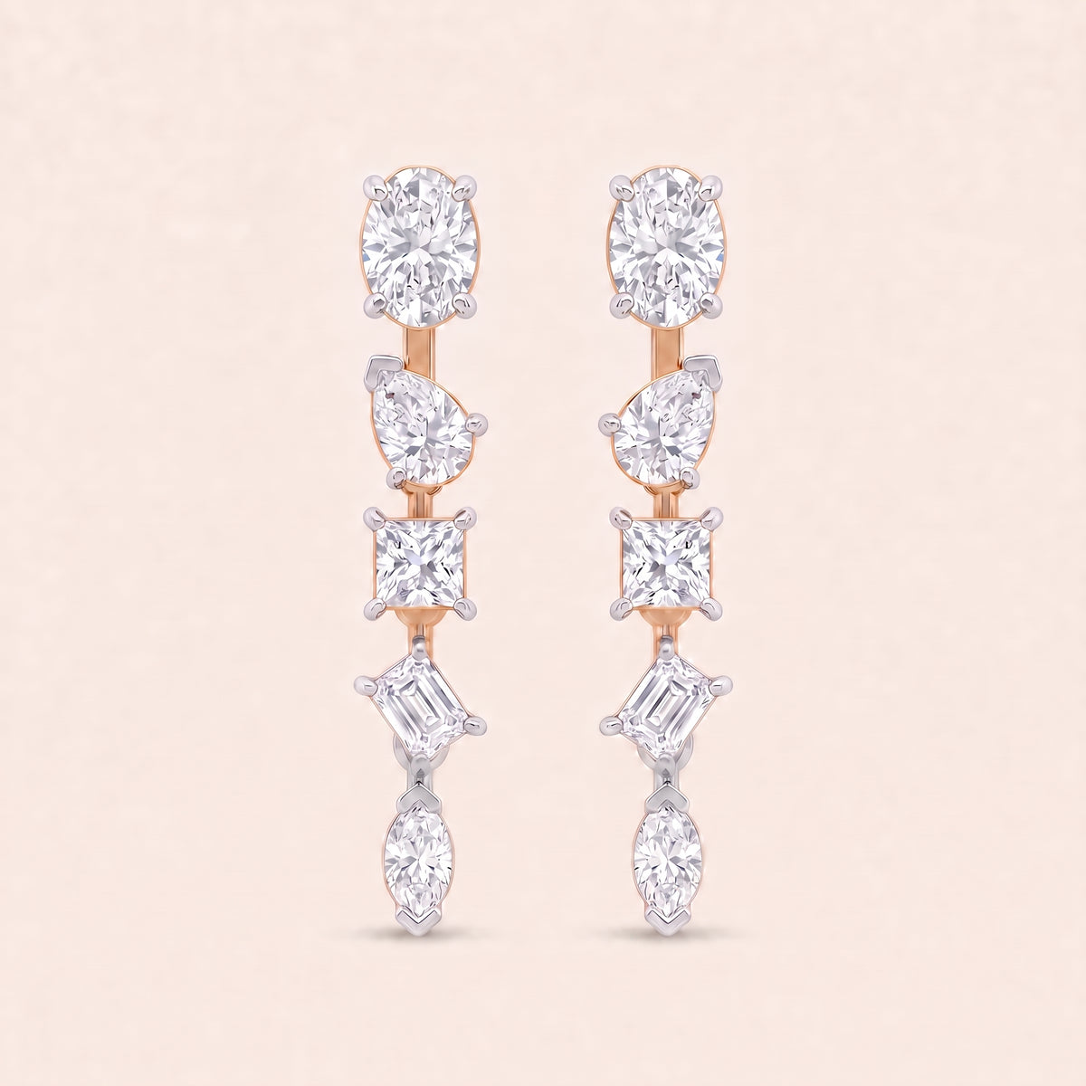 Rhapsody lab-grown diamond earrings, view 5