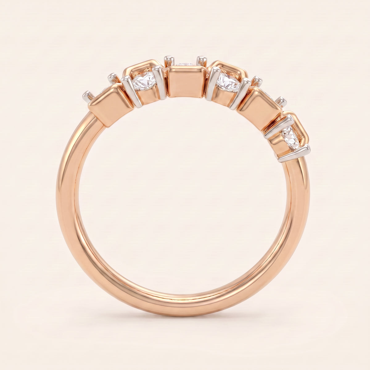 Wavelet lab-grown diamond ring, view 7