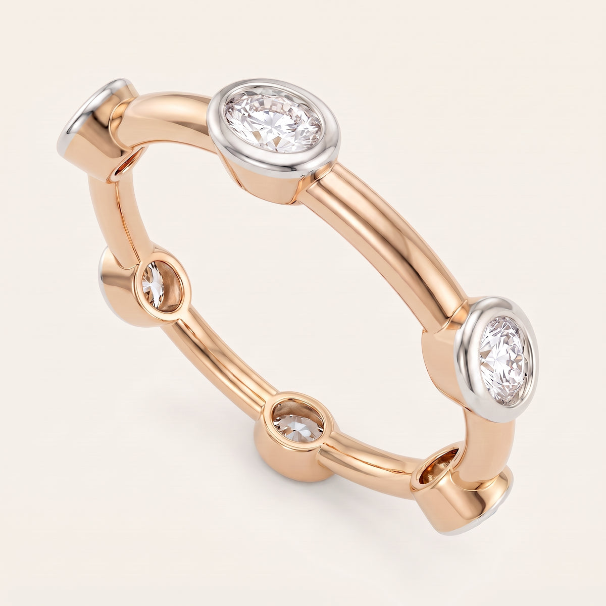 Ellipse lab-grown diamond ring, view 8