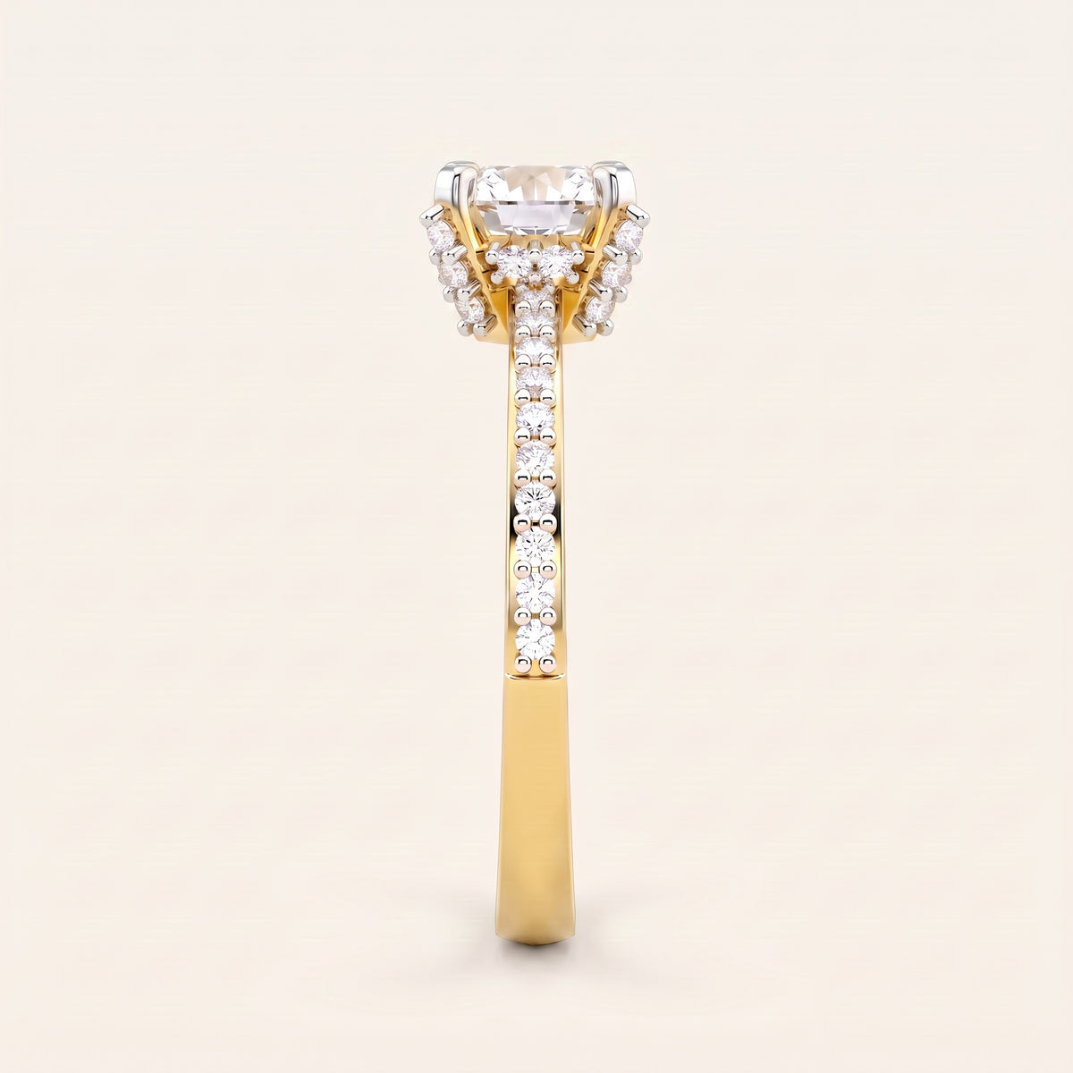 Vow lab-grown diamond ring, view 3