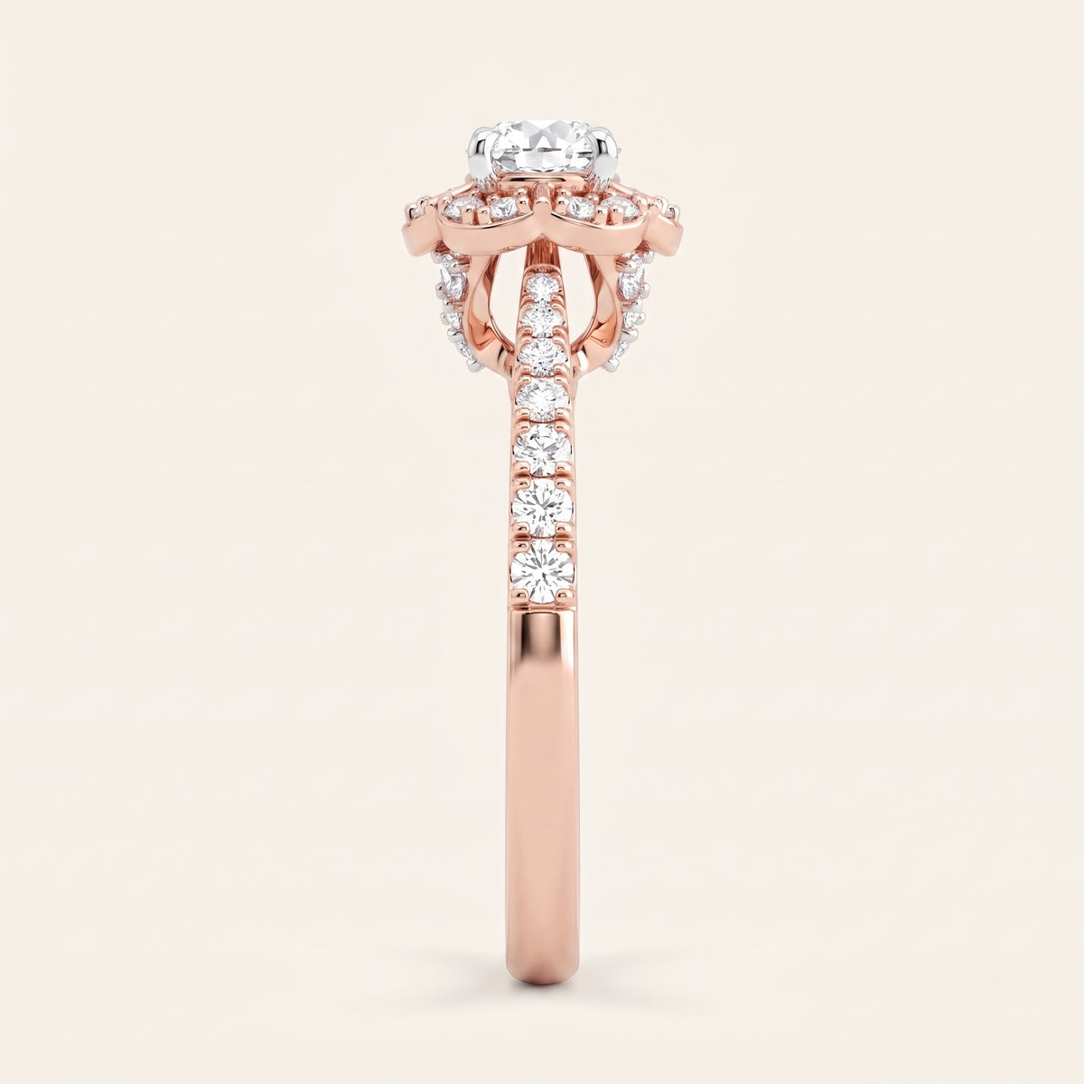 Amour lab-grown diamond ring, view 2