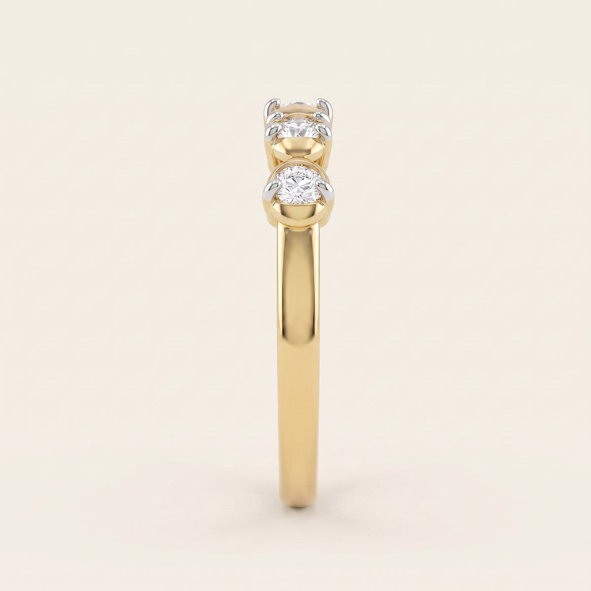 Confetti lab-grown diamond ring, view 3