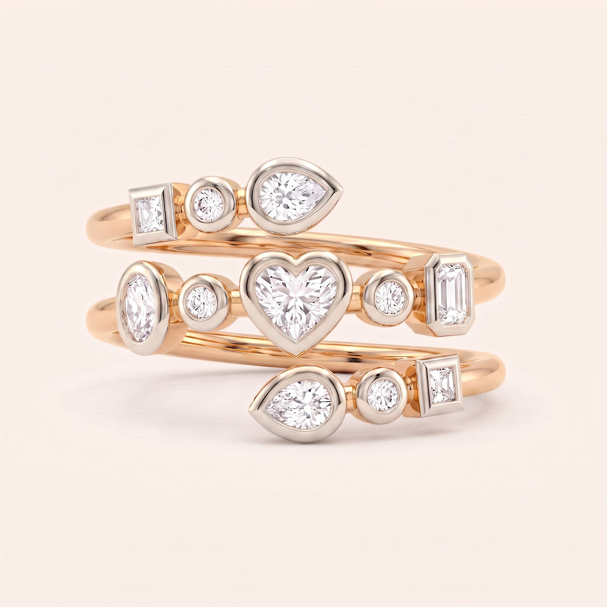 Charm lab-grown diamond ring, view 5