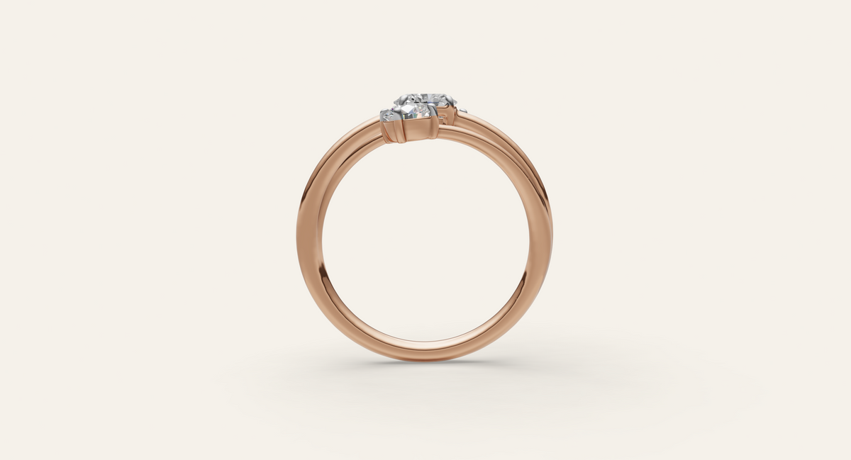 Cadence lab-grown diamond ring, view 3