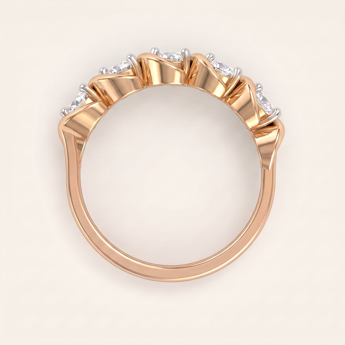 Cascade lab-grown diamond ring, view 6