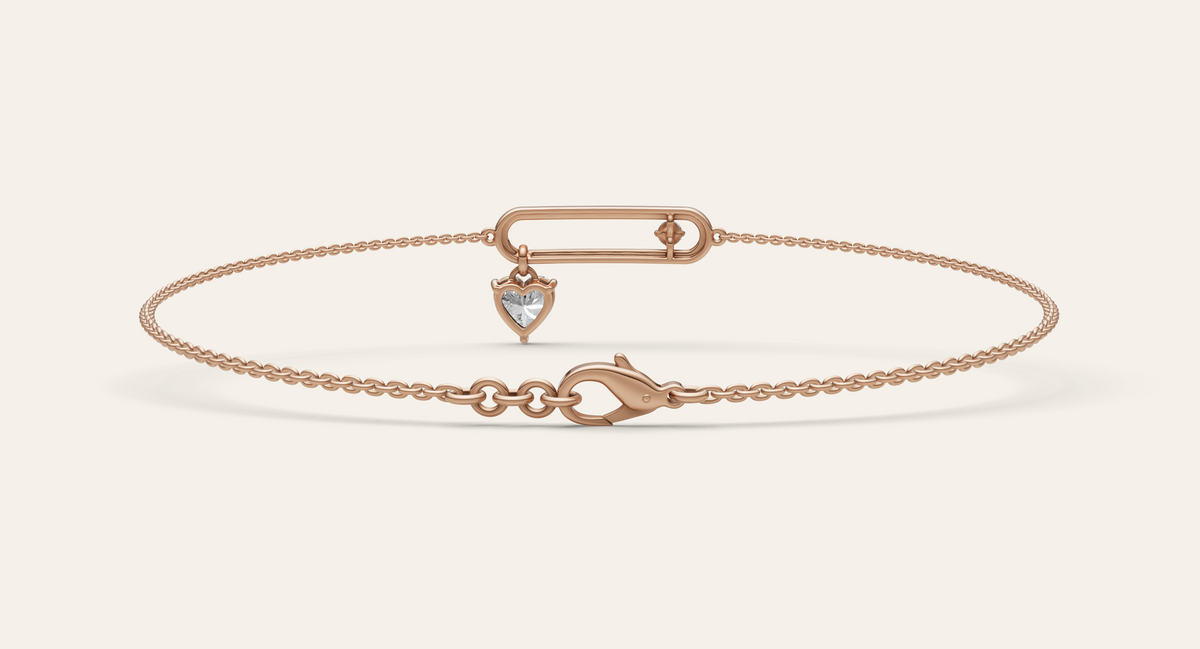 Tether lab-grown diamond bracelet, view 6