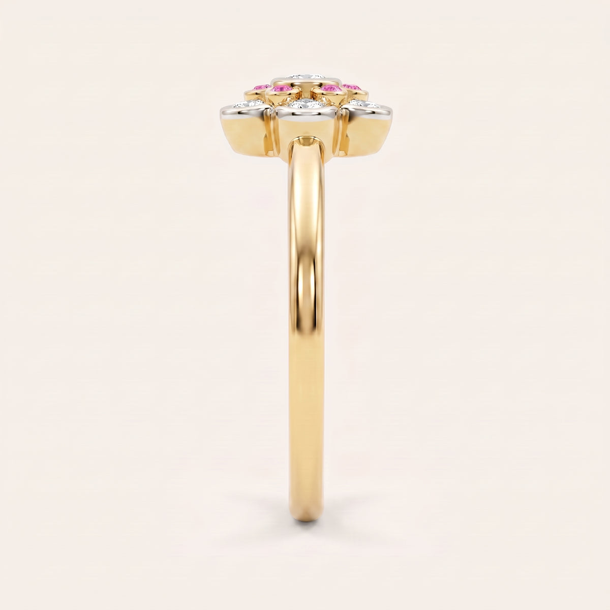 Sakura lab-grown diamond ring, view 2