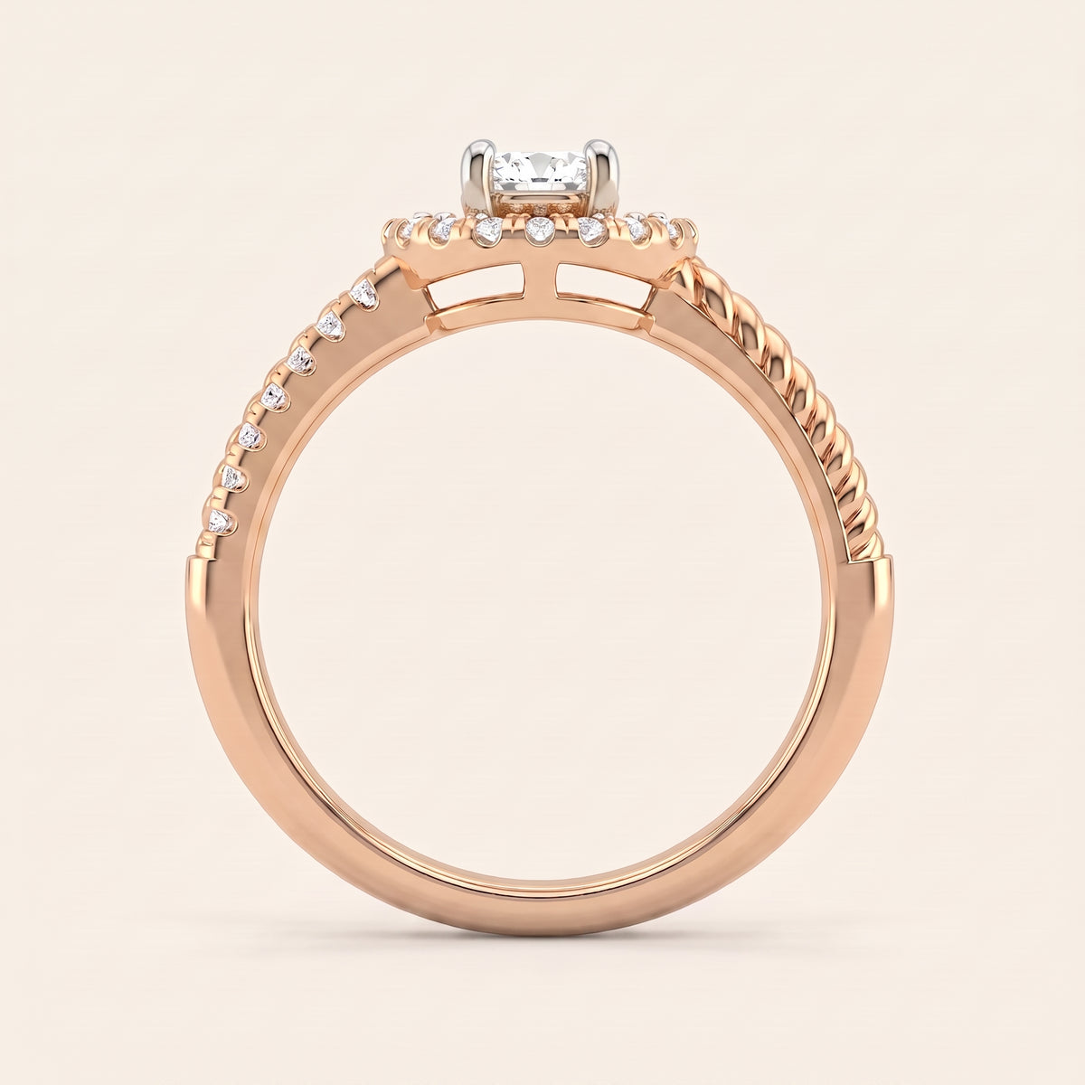 Belle lab-grown diamond ring, view 5