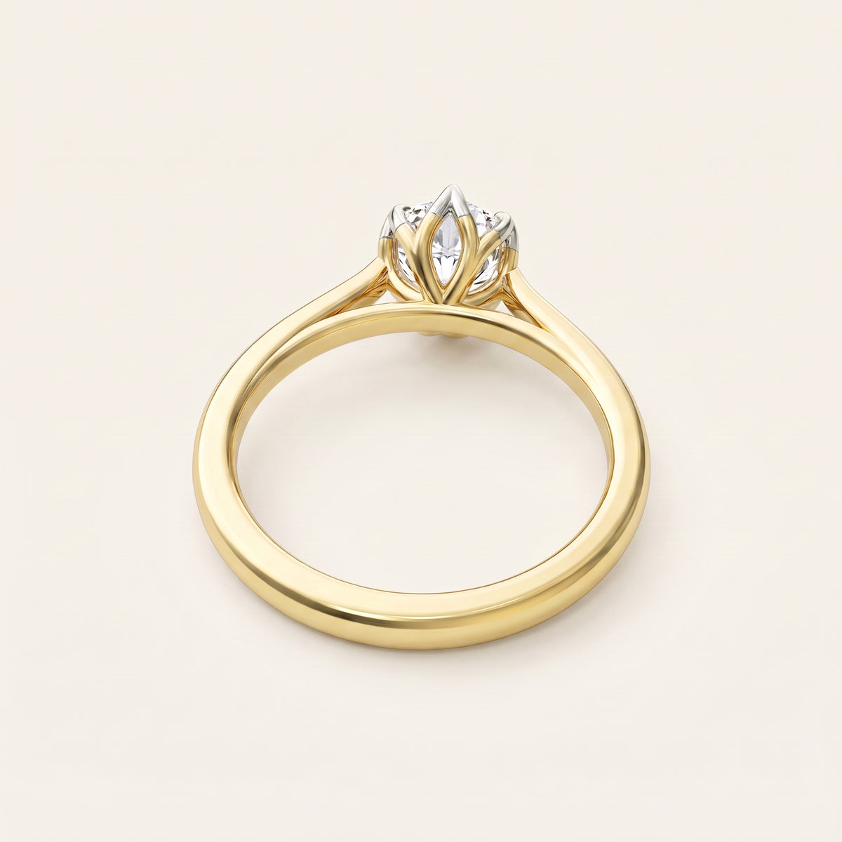 Tulip lab-grown diamond ring, view 5