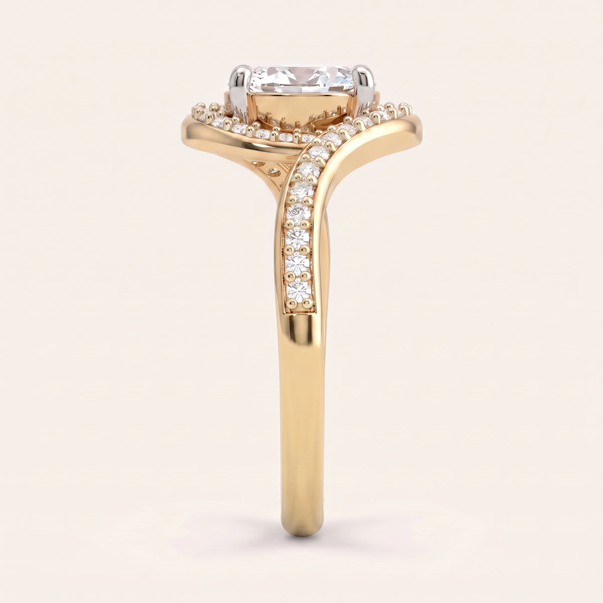 Whisper lab-grown diamond ring, view 6
