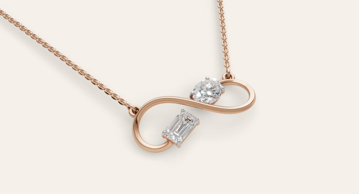 Infinita lab-grown diamond pendant, view 2