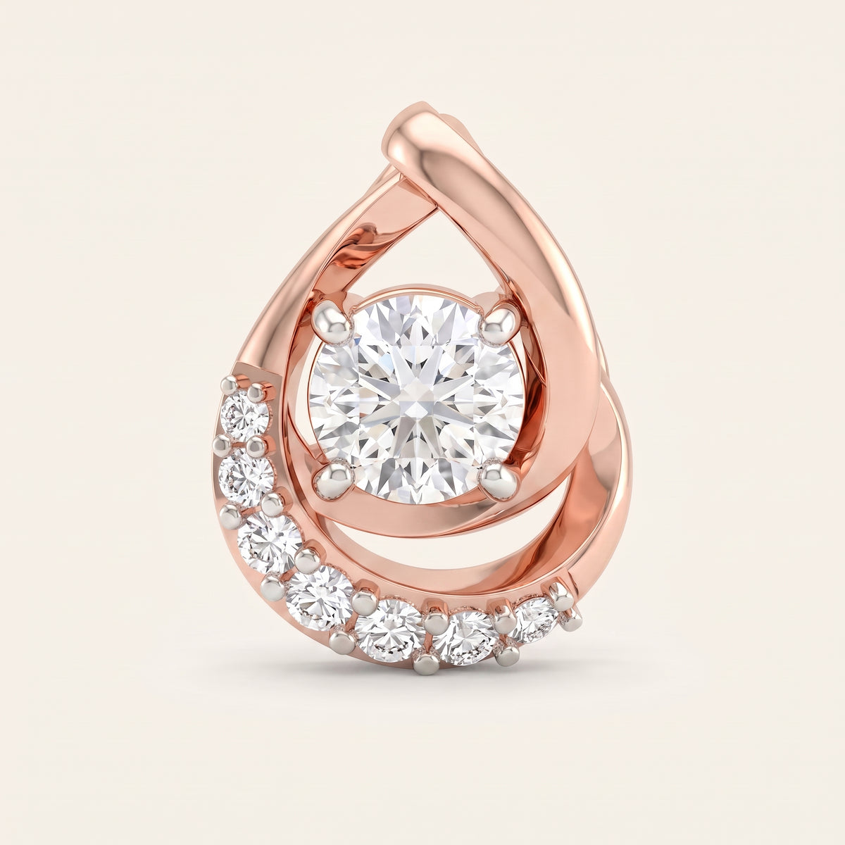 Nautilus lab-grown diamond pendant, view 4