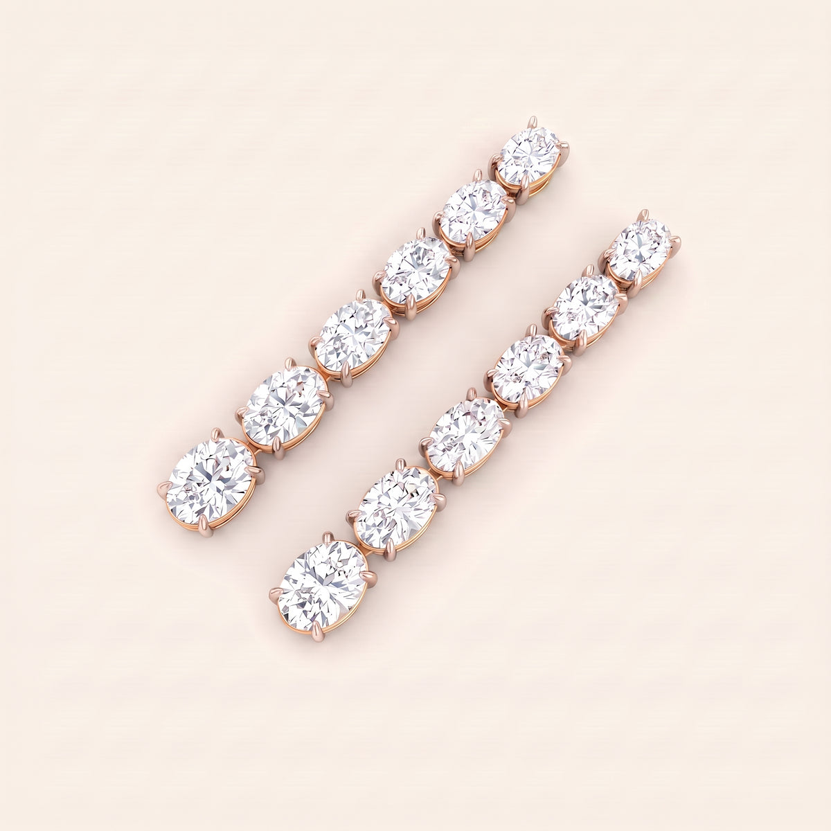 Avenue lab-grown diamond earrings, view 3