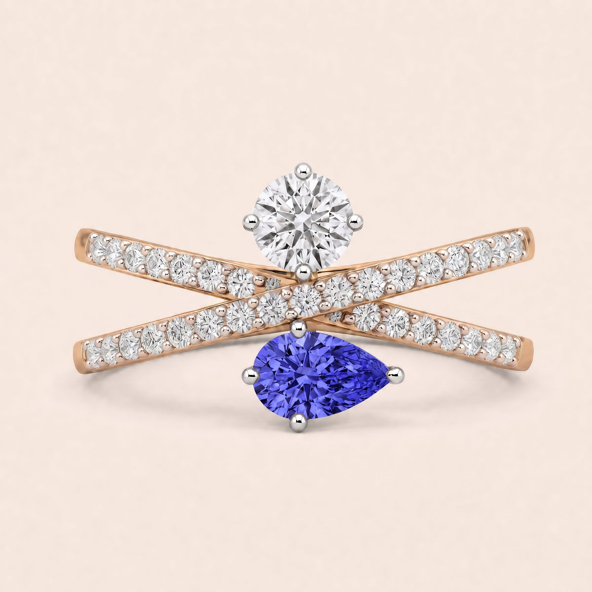 Crossroads lab-grown diamond ring, view 5
