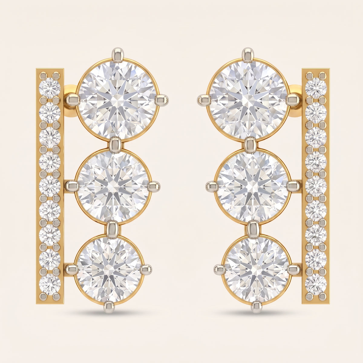 Tower lab-grown diamond earrings