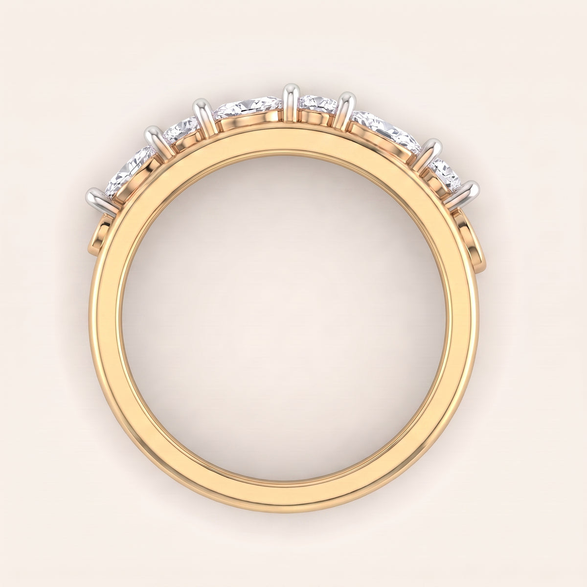 Cameo lab-grown diamond ring, view 8