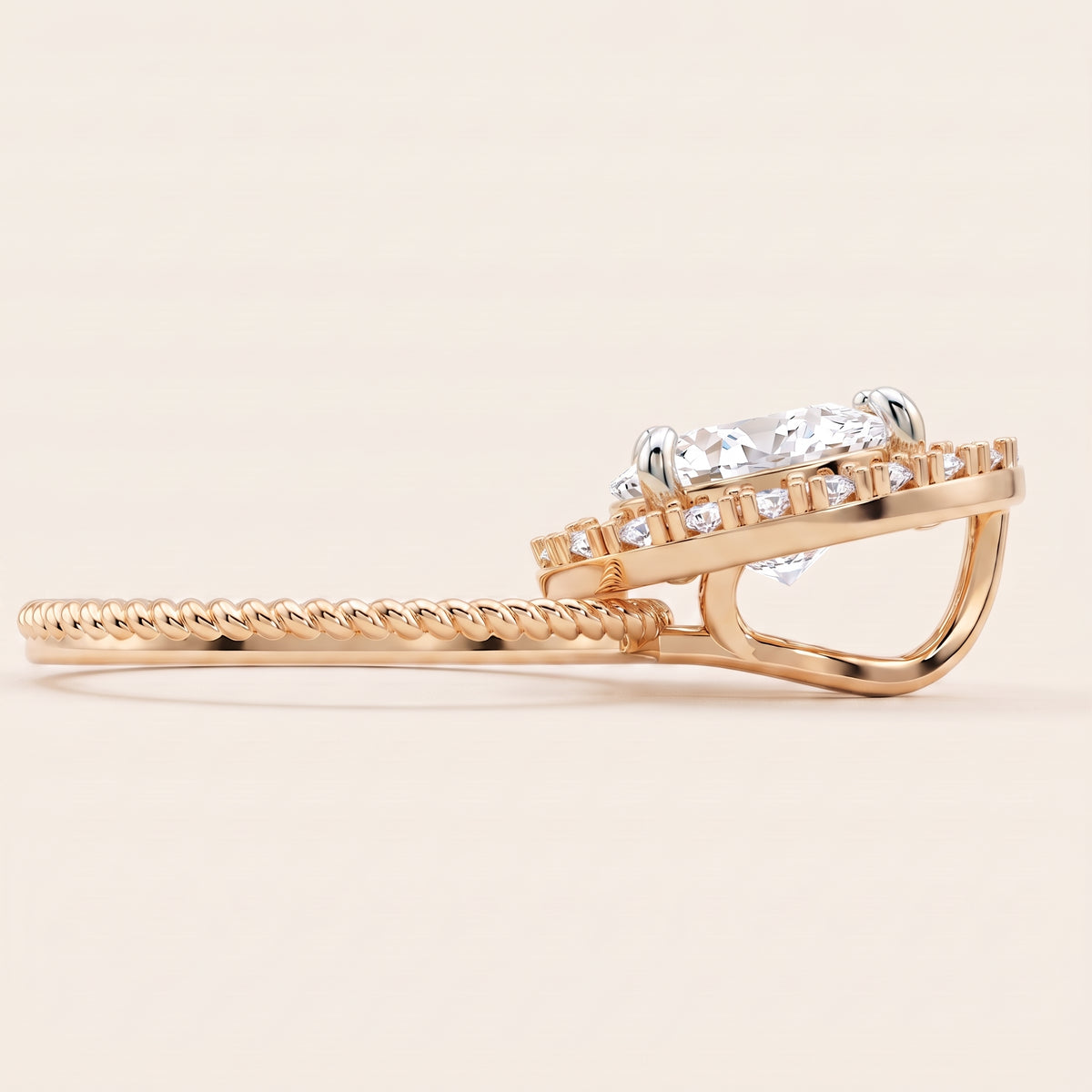 Harbour lab-grown diamond pendant, view 5