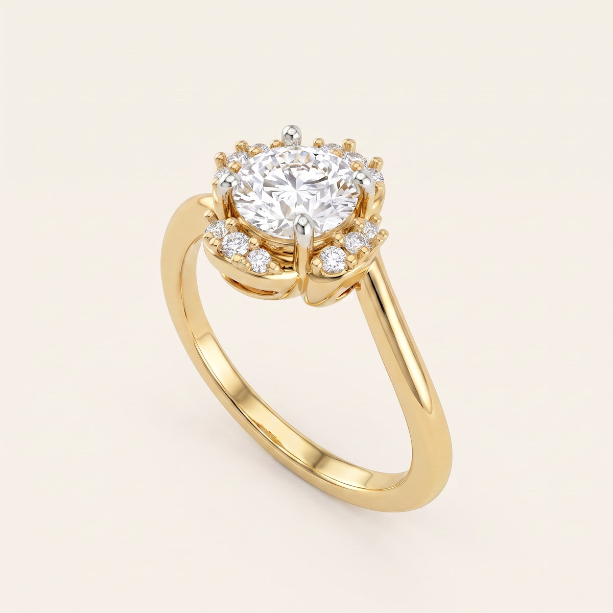 Blossom lab-grown diamond ring, view 3
