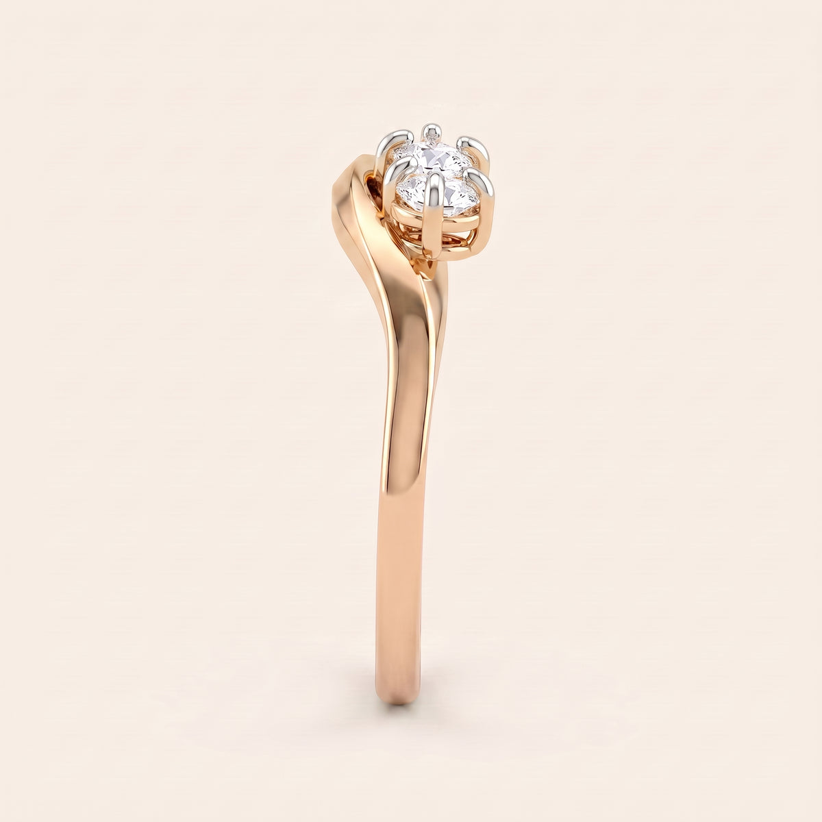 Vortex lab-grown diamond ring, view 5