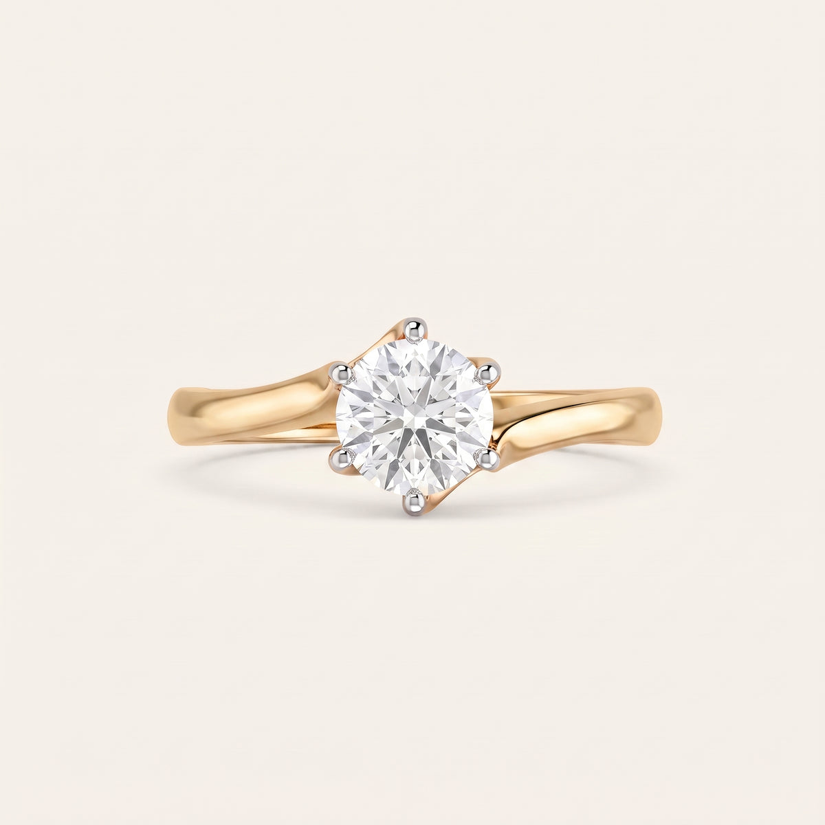 Rosebud lab-grown diamond ring, view 8