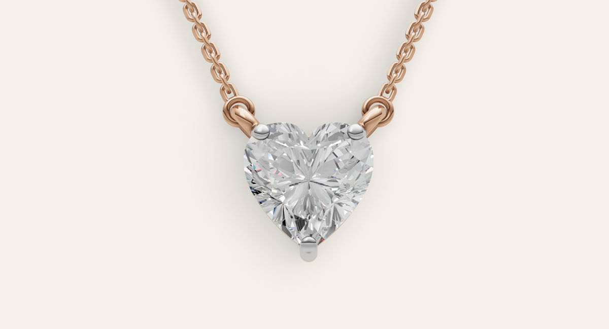 Cupid lab-grown diamond pendant, view 1