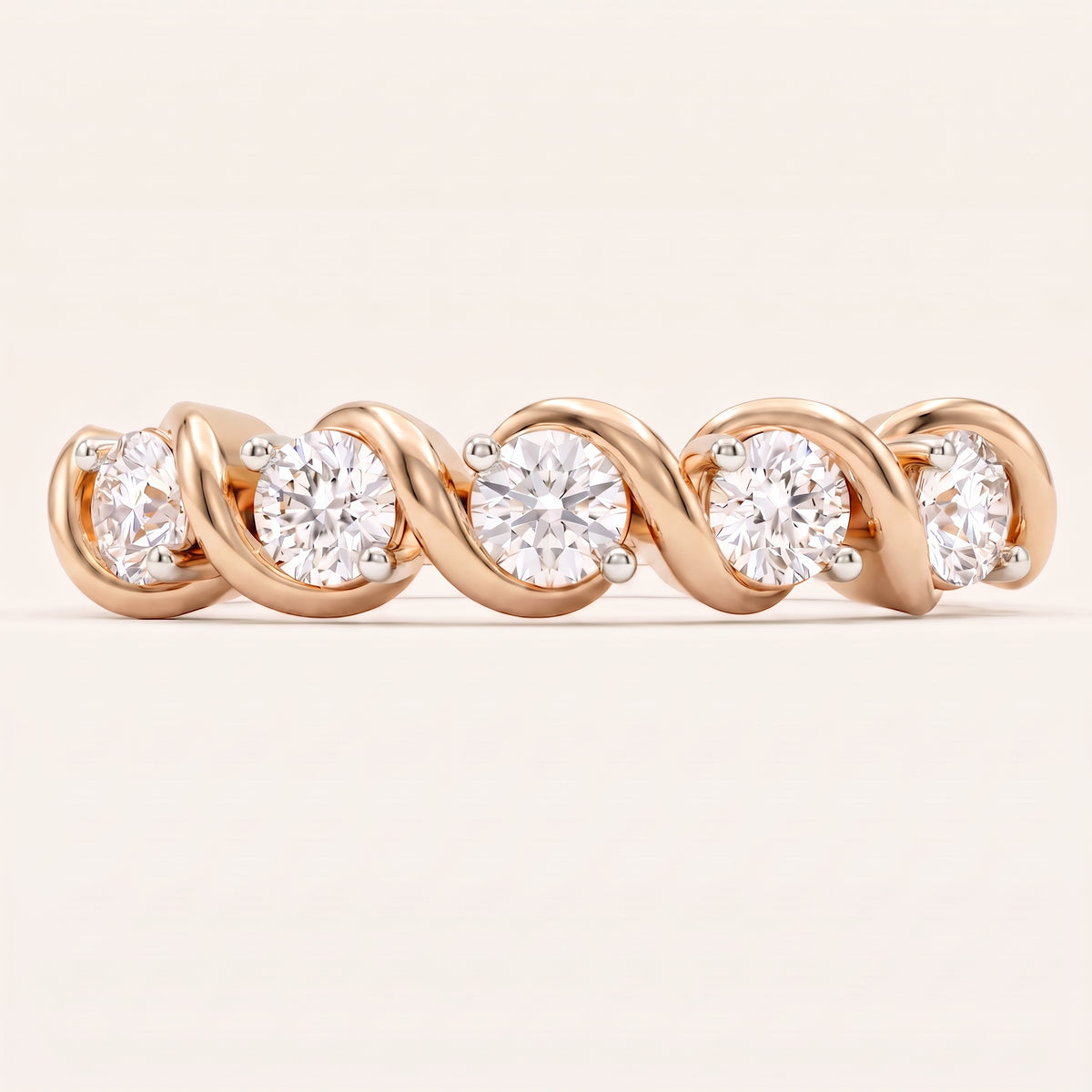 Cascade lab-grown diamond ring, view 8