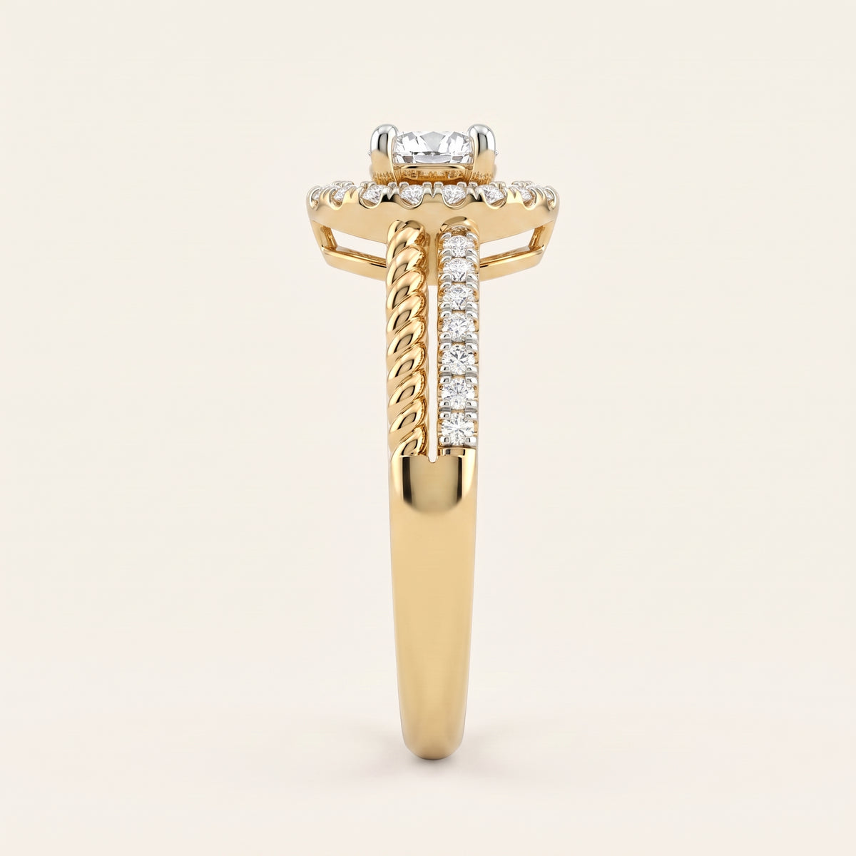 Belle lab-grown diamond ring, view 2